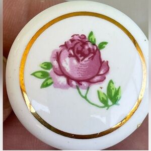 Vintage Drawer Knobs Floral Ceramic Furniture
Pulls Cottagecore Lot of Six